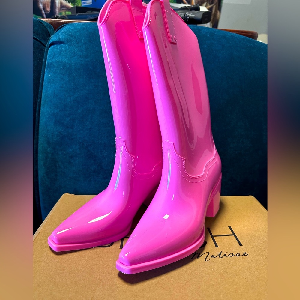 Women’s Pink Cowboy Rain Boot